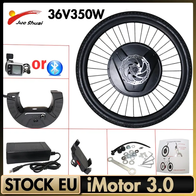 Rower No VAT Imortor 3 koła Zestaw konwersji rowerów elektrycznych 36V 350 W Silnik 26 „27,5" 700C 29 "Zestaw do konwersji rowerowej z akumulatorami 7AH