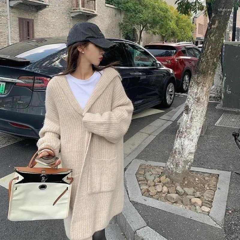 Tops de punto de punto para mujeres para mujer Cardigan suéter suéter suéter beig button de invierno moda 2024 ofrece harajuku alto