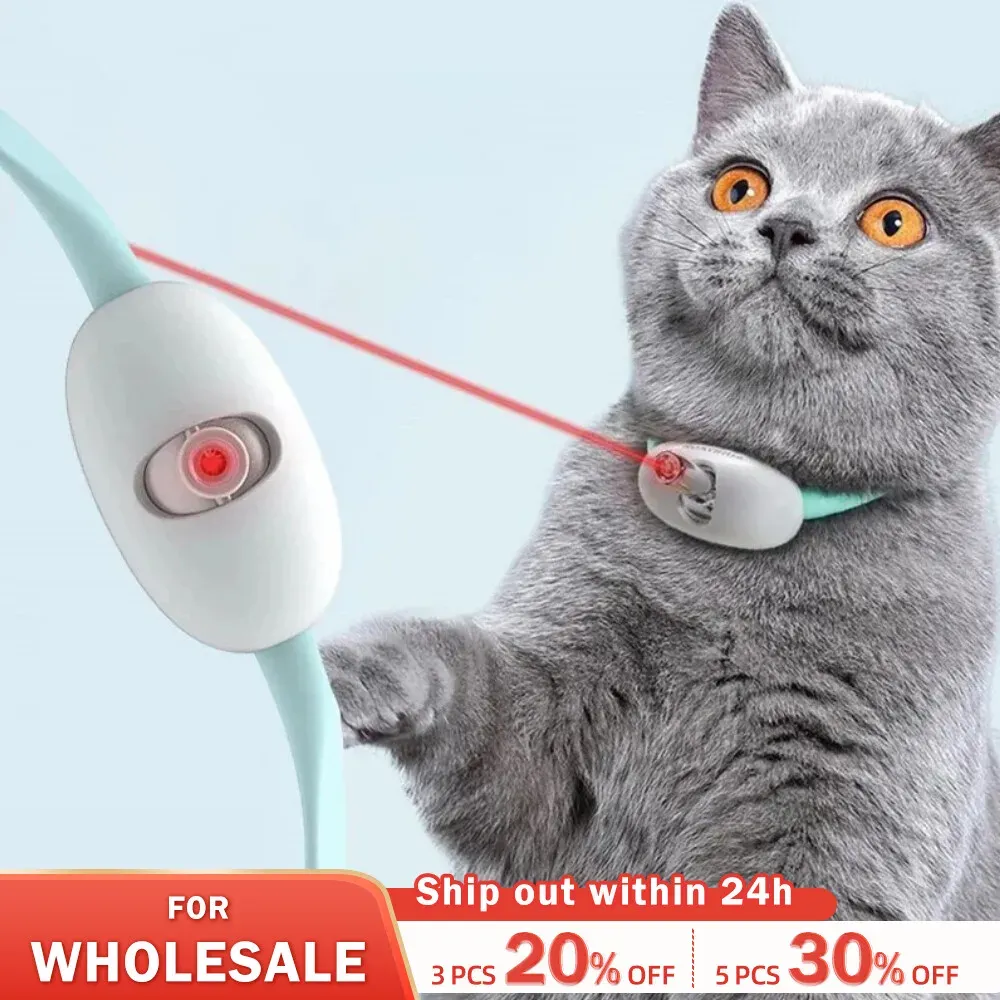 Toys Smart Laser Tease Cat Flar Electric Ładowanie USB Kitten Wearable Automatycznie zabawki interaktywne trening do ćwiczeń