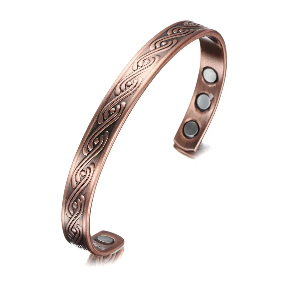 Brins Welmag 99,99% Bracelets en cuivre pur pour menwomen Bio Energy Magnetic Bracelet Homme Arthrite Ajustement bracele