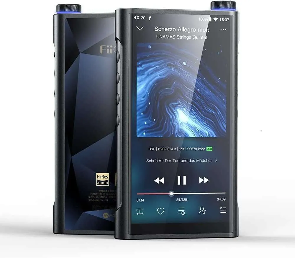 Music Player M15S de alto desempenho com Snapdragon 660, ES9038Pro, Android 10, Wi-Fi, Bluetooth 5.0, Spotify, Tidal, MQA Suporte-MP3 de tela sensível ao toque de 5,5 polegadas