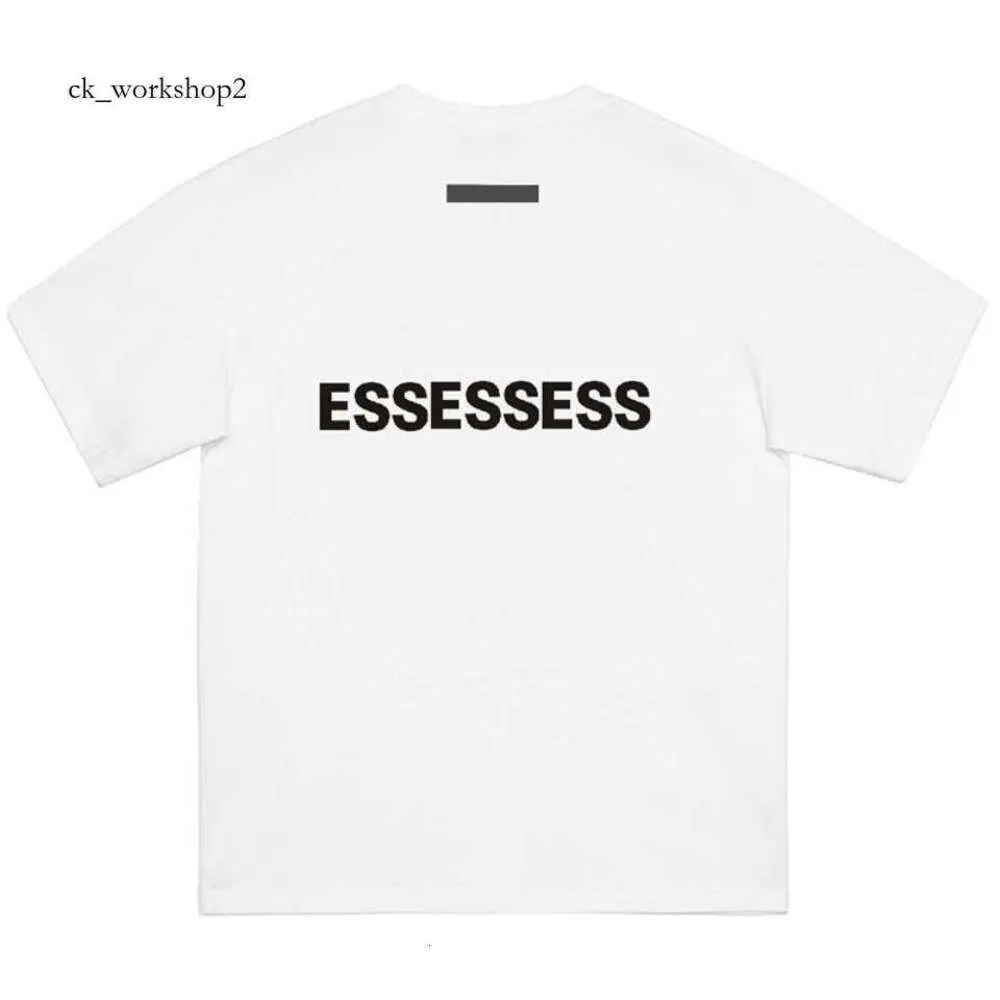 Essentialsshorts Essentialsshirt Essentals gömlek klasik temel işlemeli rozet gevşek pamuk küçük yuvarlak boyun adası tshirt 24ss şort matematik grafik tee 182