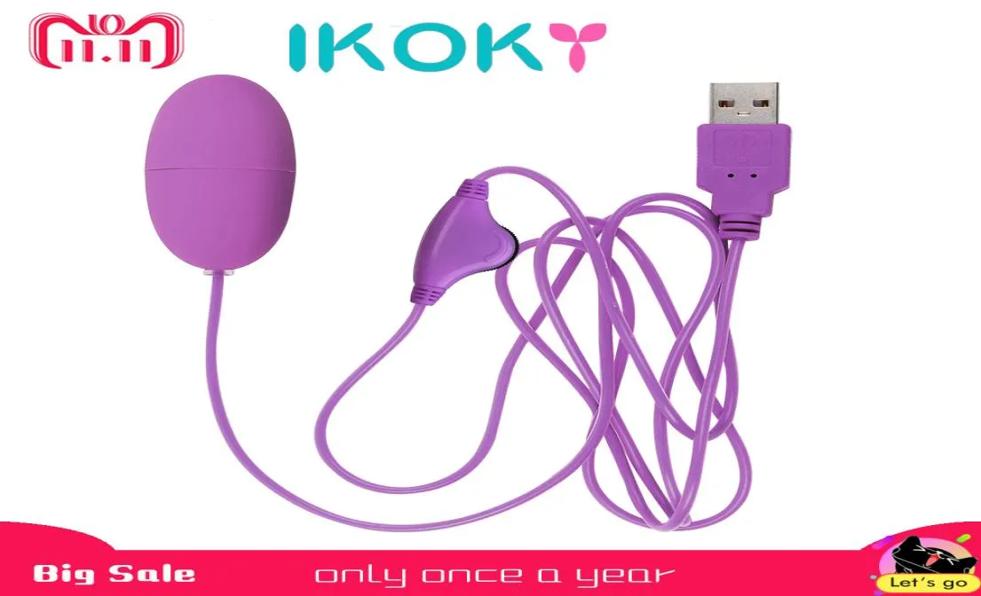 IKOKY Mini Bullet Vibrator Speed Speed Ajustável USB Vibromassseur Brinquedos sexuais para mulheres Estimulador de ovo vibratório poderoso C1811285294118