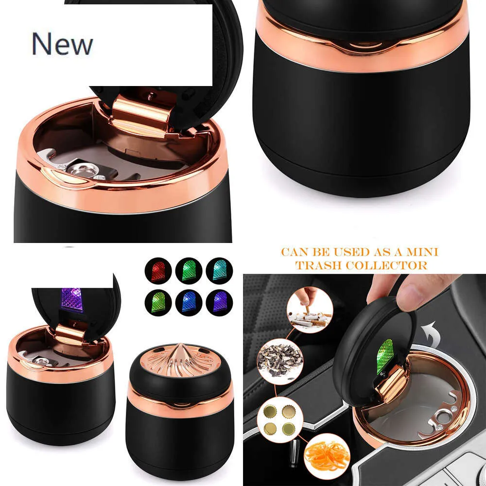 New Portable for Mini Lid Less Detachable Car Cigarette Ashtray with Colorful LED