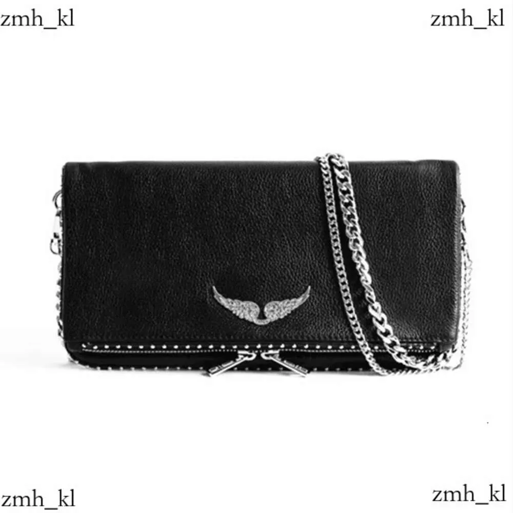 Zadig Voltaire Black Bag Tote Handbag Shoulder Bag Designer Mans Genuine Leather Mini Pochette Rock Swing Your Wings Luxury Chain Clutch Hobo Cross Body Bags 583