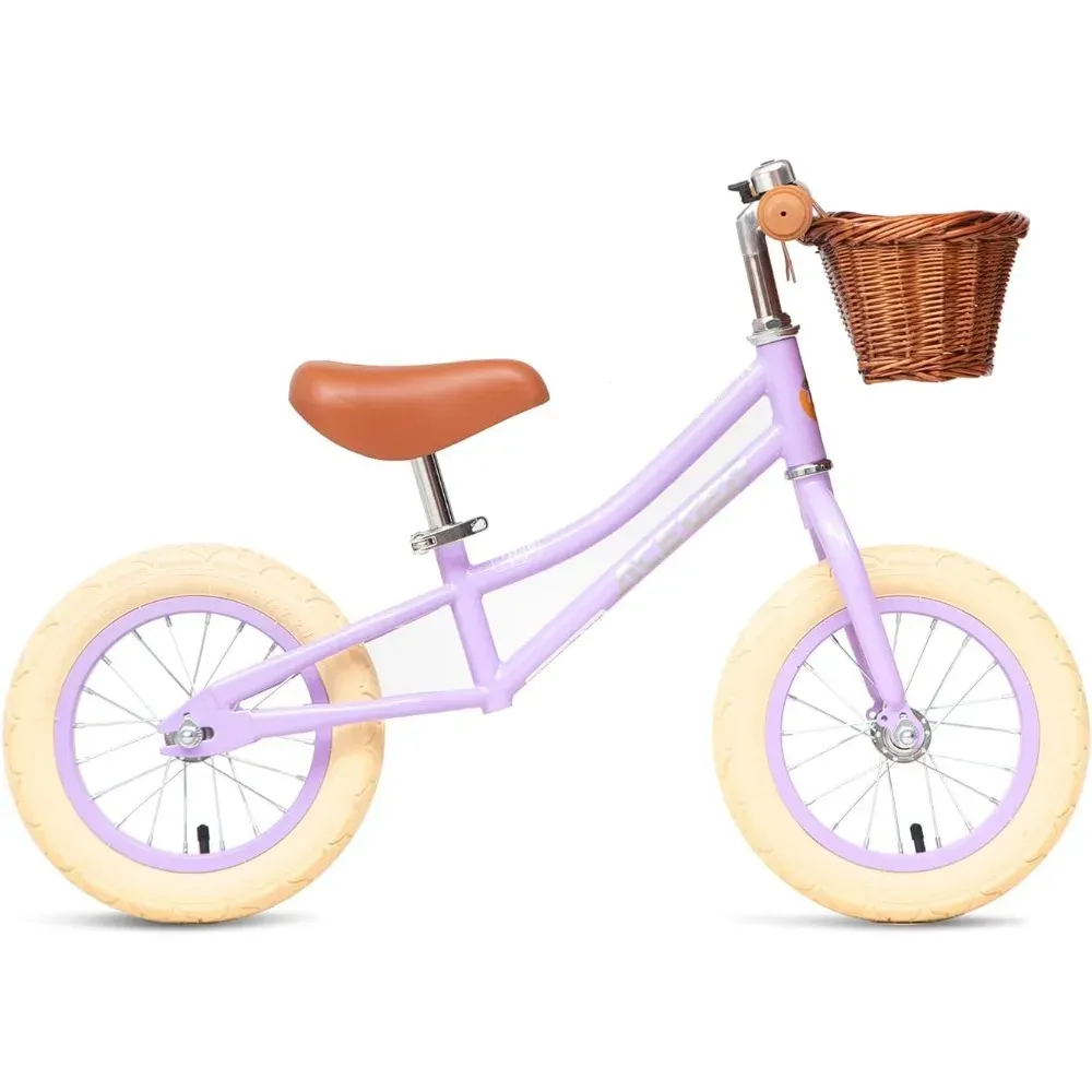 BICYLE 12 "Balance pour enfants, pas de vélo pour les tout-petits à la pédale pour une force de jambe d'apprentissage précoce et un équilibrage constant, un siège à cadran durable
