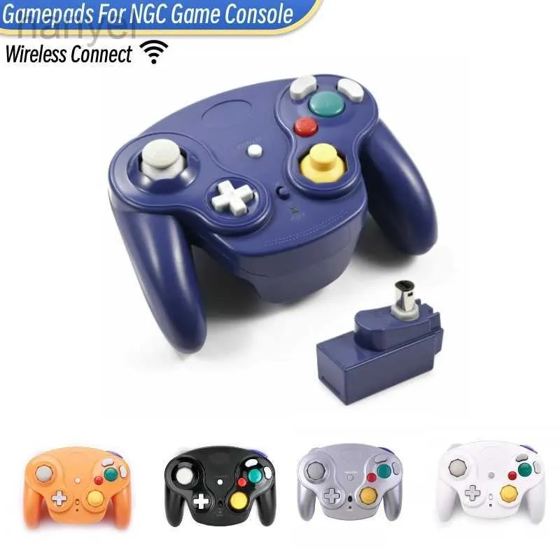 Contrôleurs de jeu joysticks 5 couleurs Contrôleur de jeu sans fil pour la console de jeu NGC avec adaptateur 2,4 g de jeu de jeu pour la console de jeu vidéo Gamecube D240424