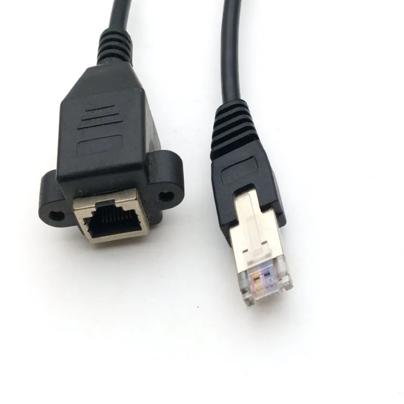 1x rj45 mâle à un panneau à vis femelle MONT ETHERNET LAN Câble d'extension du réseau LAN 1M296Z