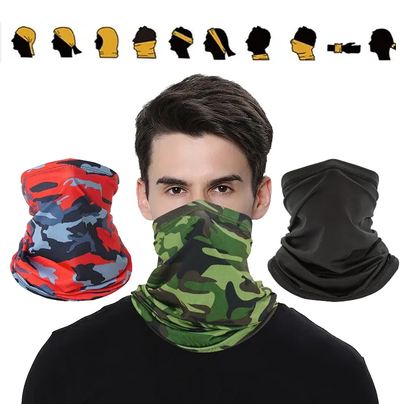 Accessoires 2pcs UV Protection Face masque masque sans couture bandana masque homme femme visage écharf couche de pêche extérieure randonnée cyclisme antidist