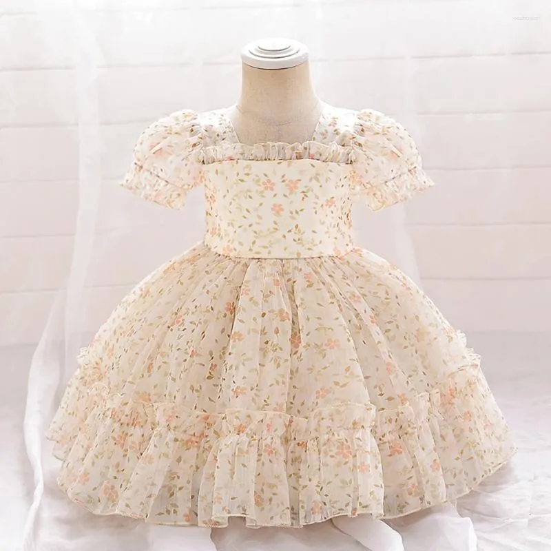 Girl Dresses Toddler Girls Floral 1 ° compleanno Abito da festa per bambino Luxury Princess Gown Abita