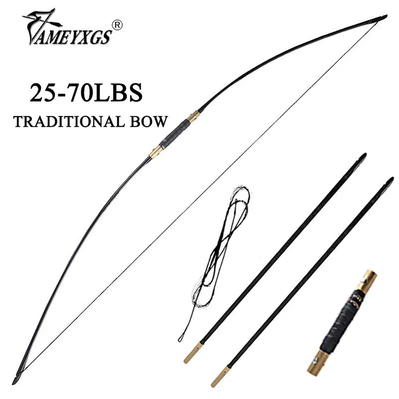 Arrow 64 "Okçuluk Geleneksel Yay 2070lbs Split Longbow Sol/Sağ El Evrensel Epoksi Malzeme Avı Çekim Sporları için Yay