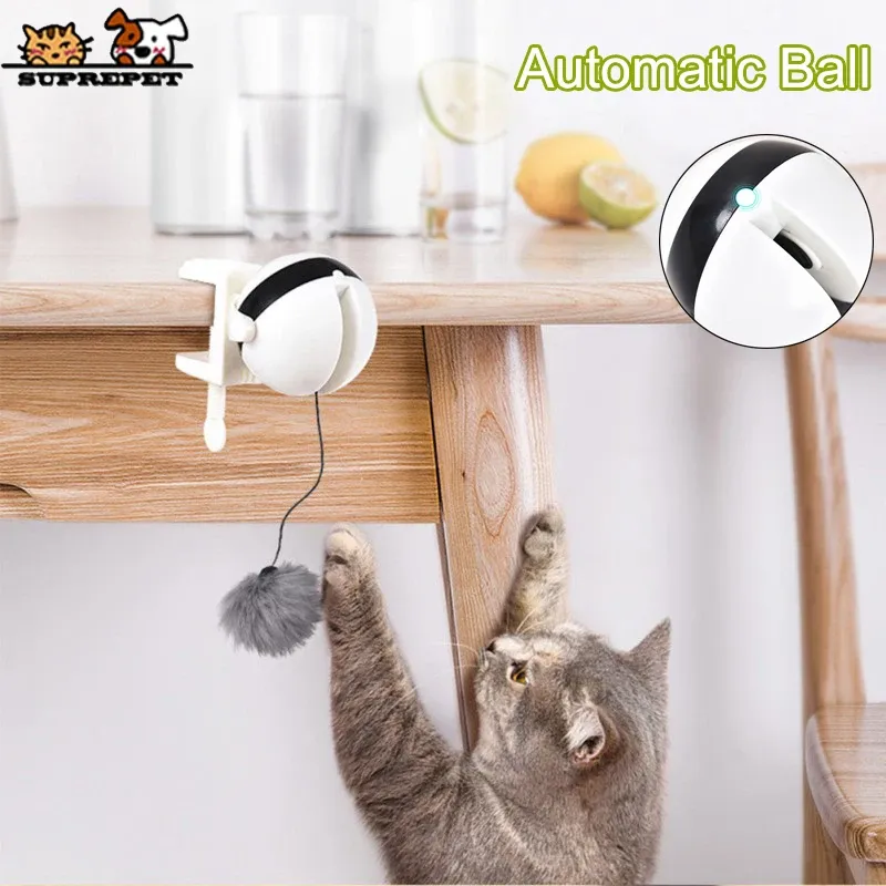 Toys Suprepet Pet Cat Toys Interactive Automatic Louting Cat Toy Robot Automatic Ball Ball Cat Light Ball Puzzle Pet Cat Toys