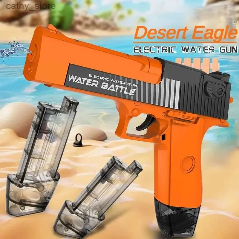 Pistolet Toys Desert Eagle Watergun Electric Automatic Continuus Firing Water Gun grande capacité Pistol Pistol Summer Beach Toy pour KidSL2404