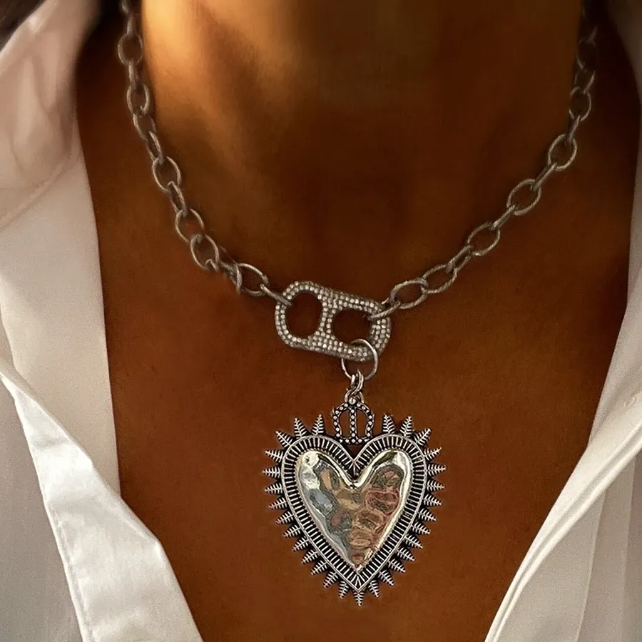 Colliers créatifs UNIQUE COEUR COEUR COLLE MODE PENDANT PENDANT BIJOTS