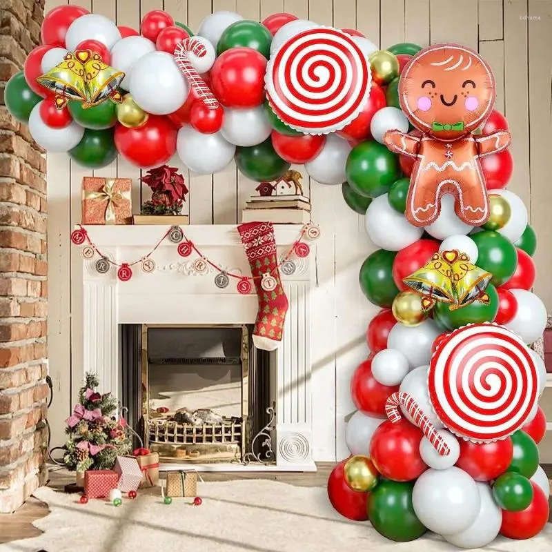 パーティー装飾の小道具クリスマスバルーンギフトアーチキットdiy year ornament子供たちはインフレータブルホームを好む