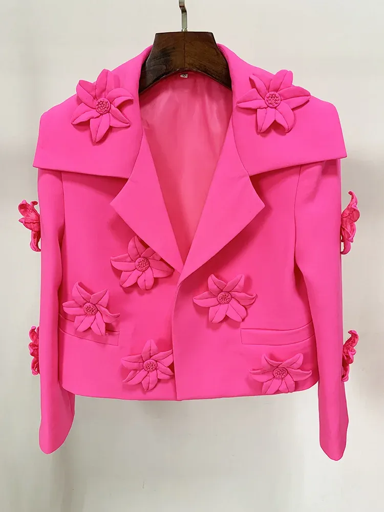 Traje de chaqueta roja rosa y falda de trajes de falda