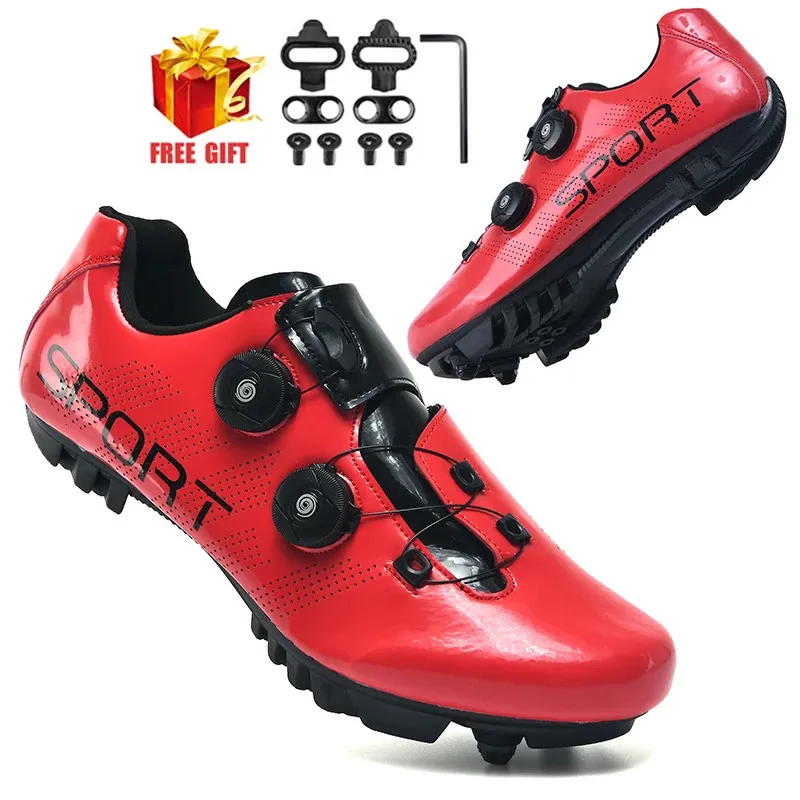 Zapatillas de deporte en bicicleta MTB Sports Dirt Bike Zapatos Spd Pedal de montaña Calzado Velocidad de carreras Flat Off Road Cycling Shoes 240417