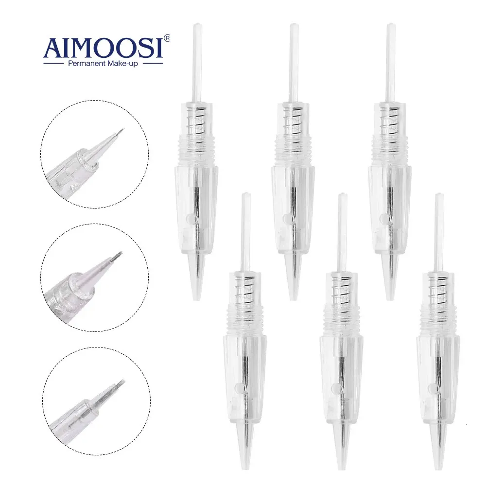 AIMOOSI 50/100st Tattoo Microblader Piercing Needles Pen for Semi Permanent Makeup Eyebrow Lip Cosmetics PMU Machine Supplies 240422