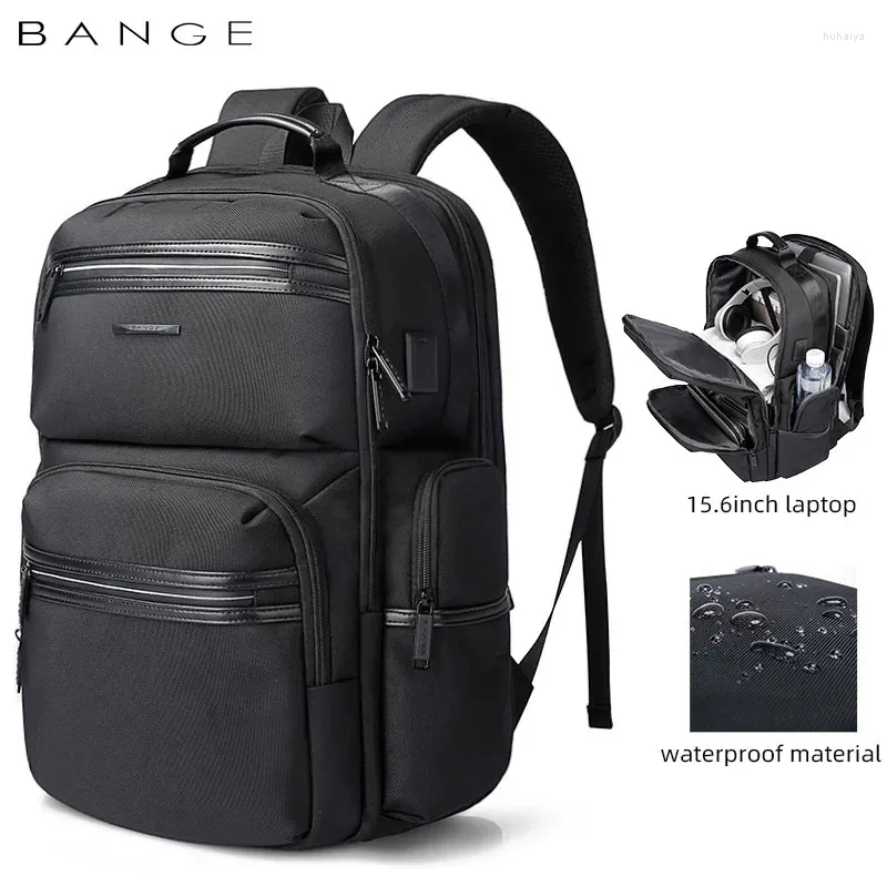 Zaino Bange Sports 15.6 Anti-tronche Waterproof USB che ricarica gli uomini zaini da viaggio per la moda da viaggio da uomo Oxford