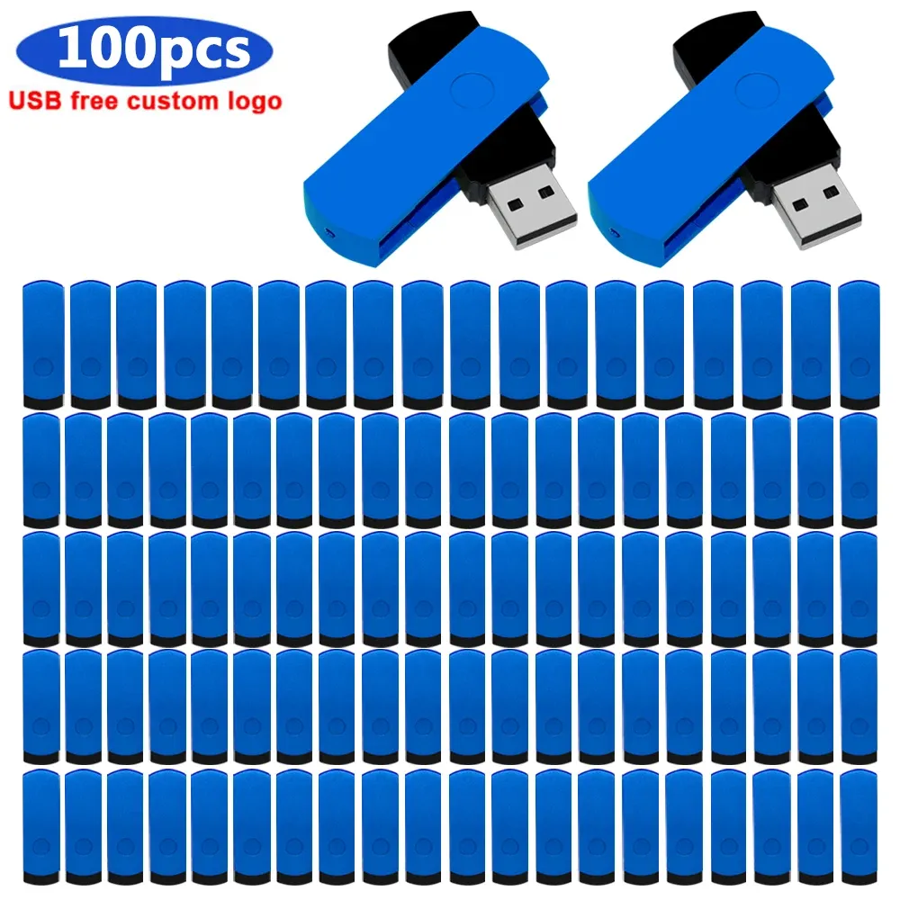 Unidades de 100pcs de logotipo grátis acionamento de caneta 128 GB USB 2.0 Flash Drive 32 GB Pendrive 64 GB USB Stick Memória de 8 GB de disco flash USB 16 GB