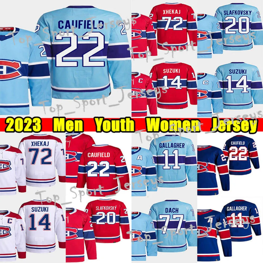 Kob #20 Juraj Slafkovsky Reverse Retro Hockey Jersey #22 Cole Caufield 14 Nick Suzuki Kirby Dach Brendan Gallagher Carey Price Sean Monahan