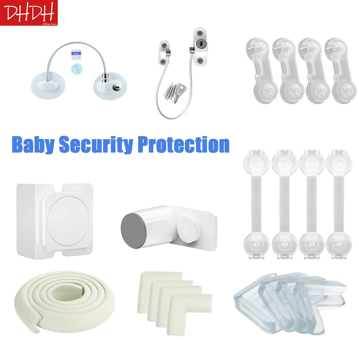 Blazer Dhdh Baby Security Protection Kit Home Fenster Limiter Möbel Winkel Antischock Schutz Kühlschränke Schublade Schloss