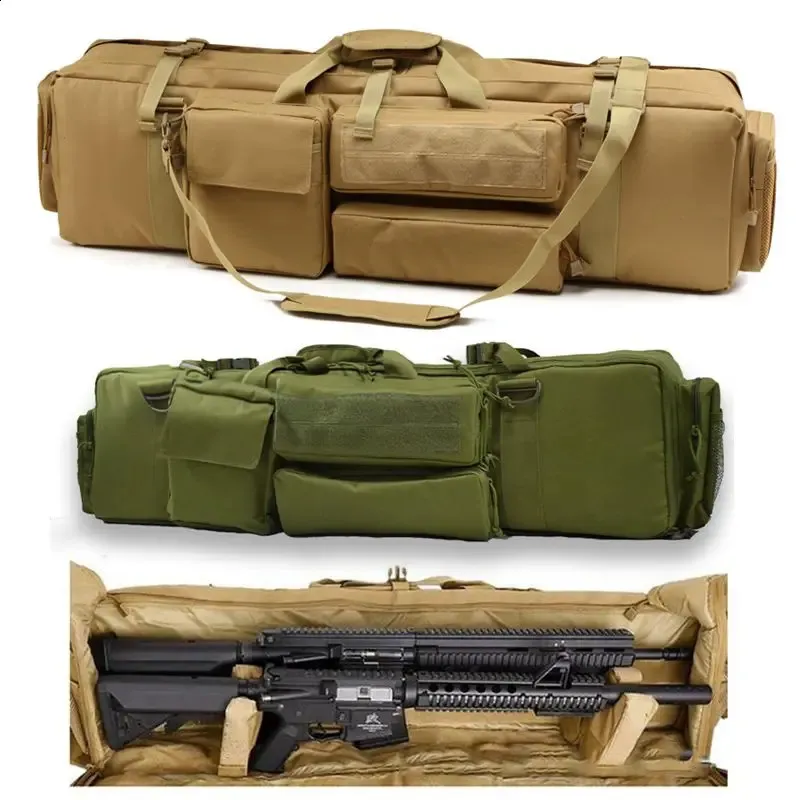 Bolsa de pistola táctica deportiva al aire libre 96cm Rifle de aire militar Holla de nylon Huntando con pistola con bolso protector 240418