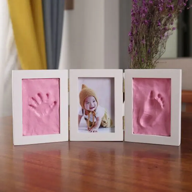 Рамки милая детская фоторамка 3D DIY ручной отпечаток отпечаток отпечатка воздуха.