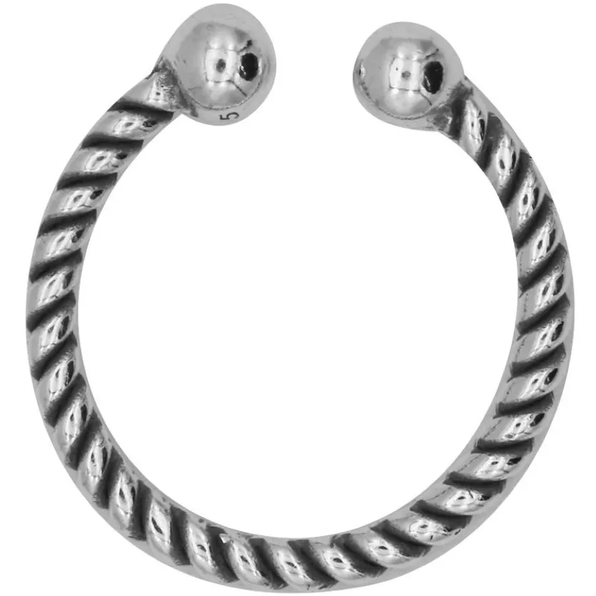 925 Anello in argento sterling Simple Stripe Stripe Round Round Bead Apertura di regolazione con accessori per gioielli2621