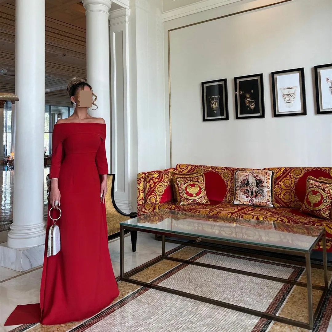 DHgate Luxurious Burgundy Crepe Evening Gown with Cape and Pleated Floor Length Design Wedding Party Events