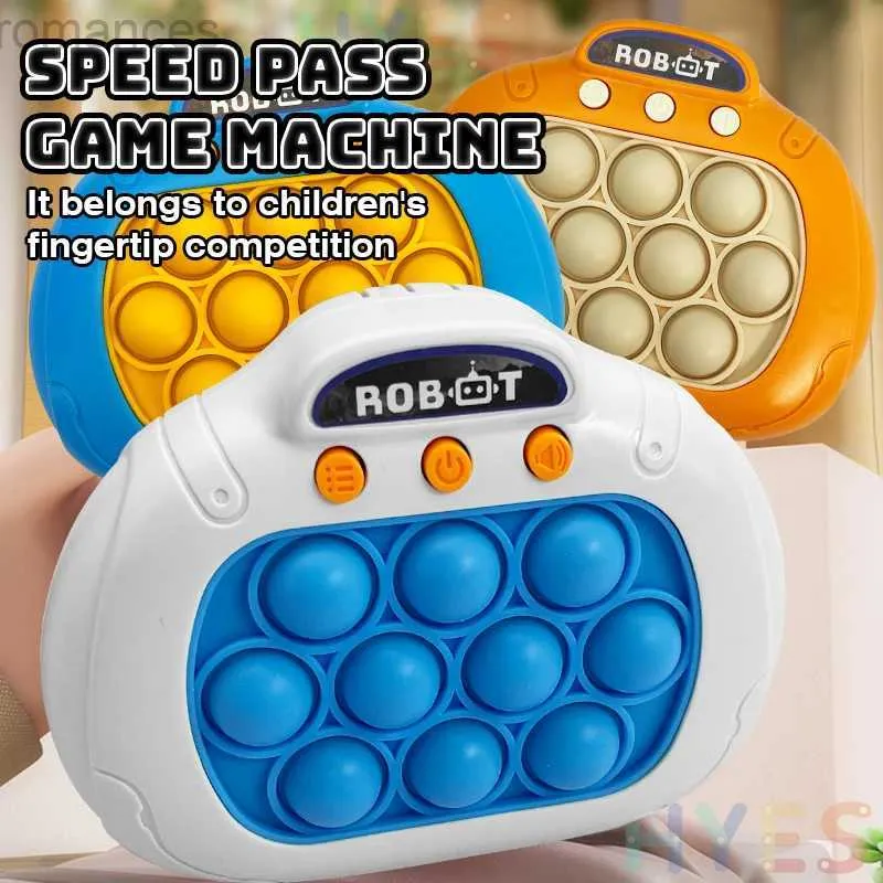 Decompression Toy Astronauts Pop Quick Push Bubbles Game Machine Children Fun Cartoon Puzzle Squeezing Decompression Fidget Toy Adults Kids Gifts d240425