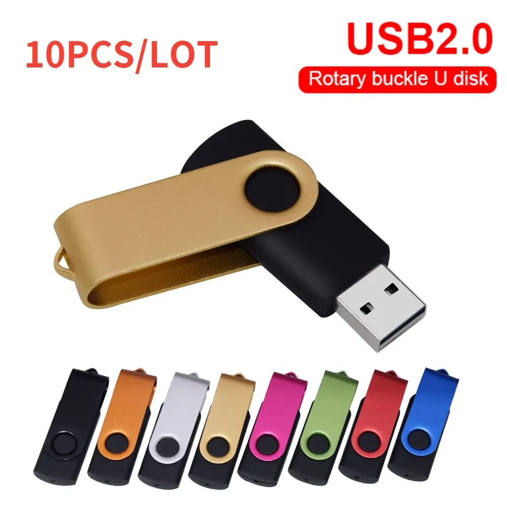 Drives 10pcs/лот красочный USB 2.0 Flash Drive Pen Drive 4GB 8 ГБ 16 ГБ 32 ГБ 64 ГБ U Дисковой память бесплатно персонализировать логотип для свадьбы