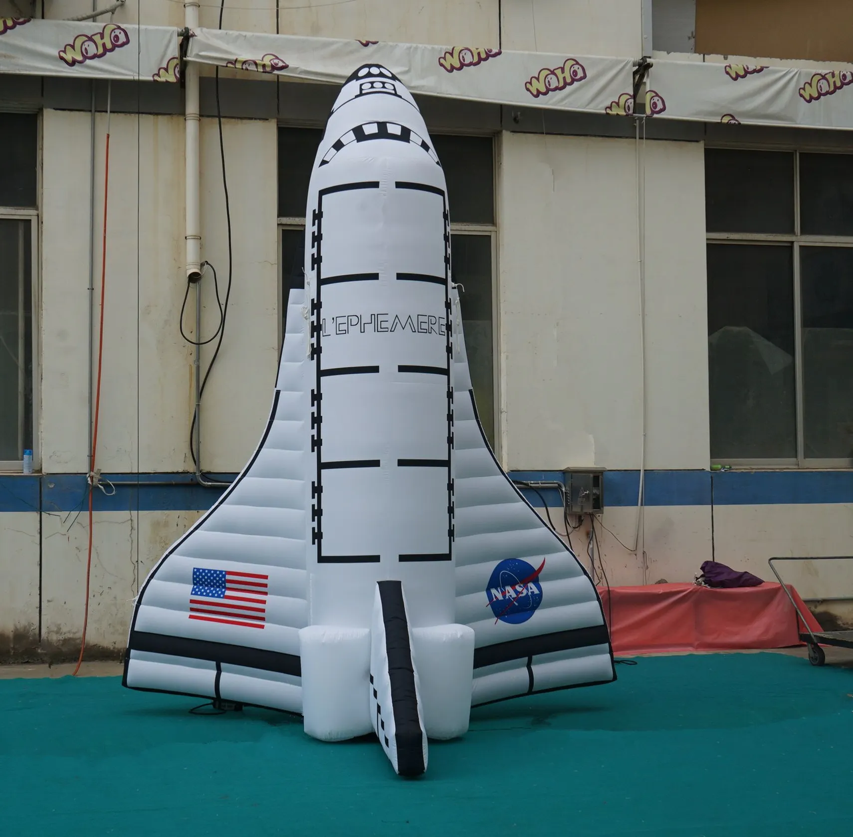 Al por mayor 3 m de altura nueva publicidad con 7 colores LED Inflitable Spacecraft Inflatalbes Space Shuttle Inflable Spacesprevehicles