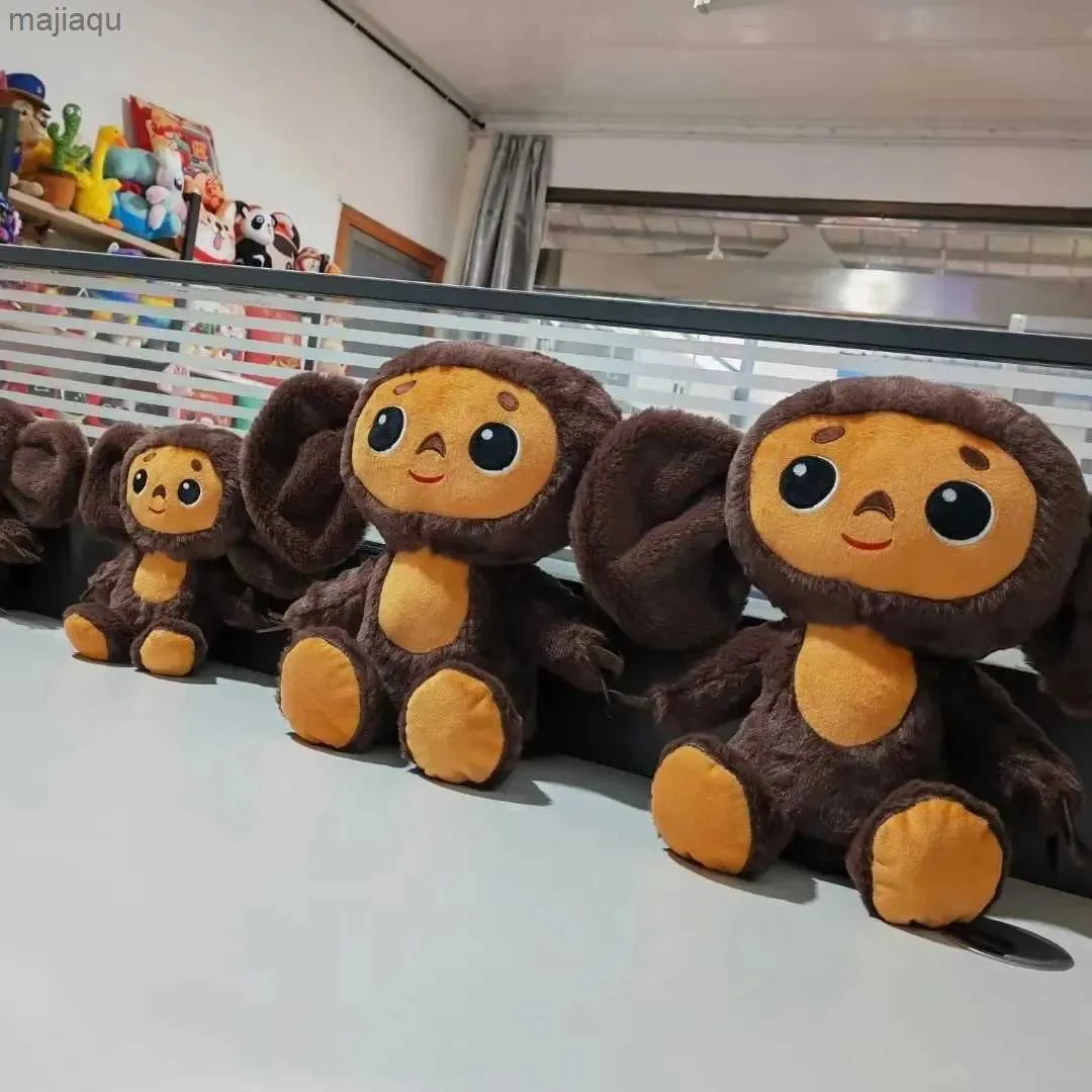 Плюшевые куклы Новая россия аниме Cheburashka Plush Doll Big Eyes Обезьяна плюшевые игрушки Прекрасная подушка для детских подарков для детских подарков