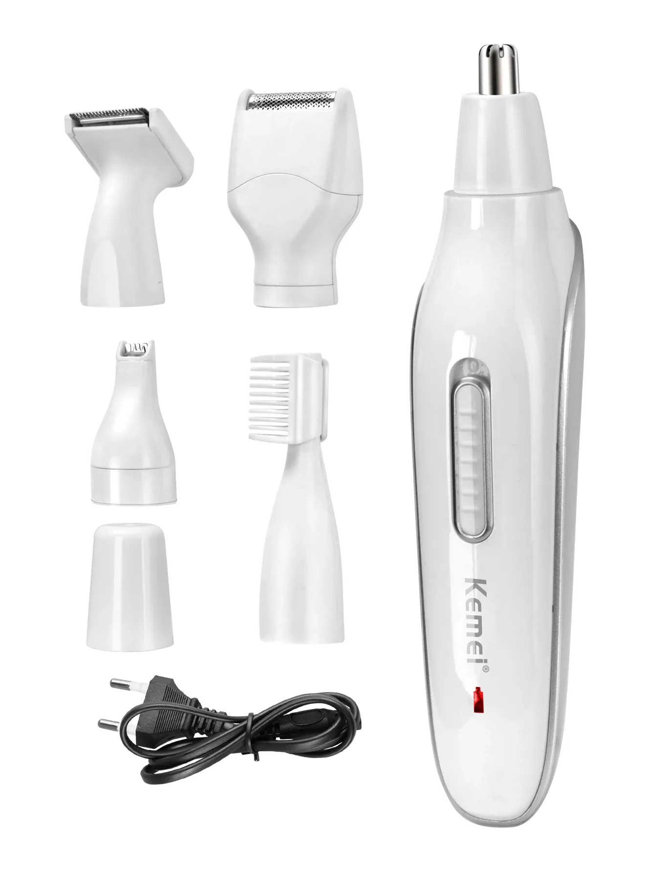 Trimmer Kemei Nose Ear Hair Beard Trimmer Set Rechargeble Electric Trimmer 5 I 1 Electric Nos Trimmer Ear Beard Shaver Hair Cliper