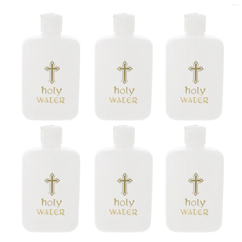 Vases 6 Pcs Easter Holy Water Bottle Empty Bottles Spray Gold Cross Refillable Plastic Holiday