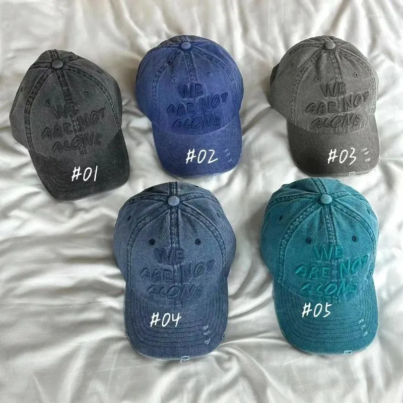 Ball Caps 2024 American Retro Washed Cowboy Hat trójwymiarowy list haftowy trend rekreacyjny