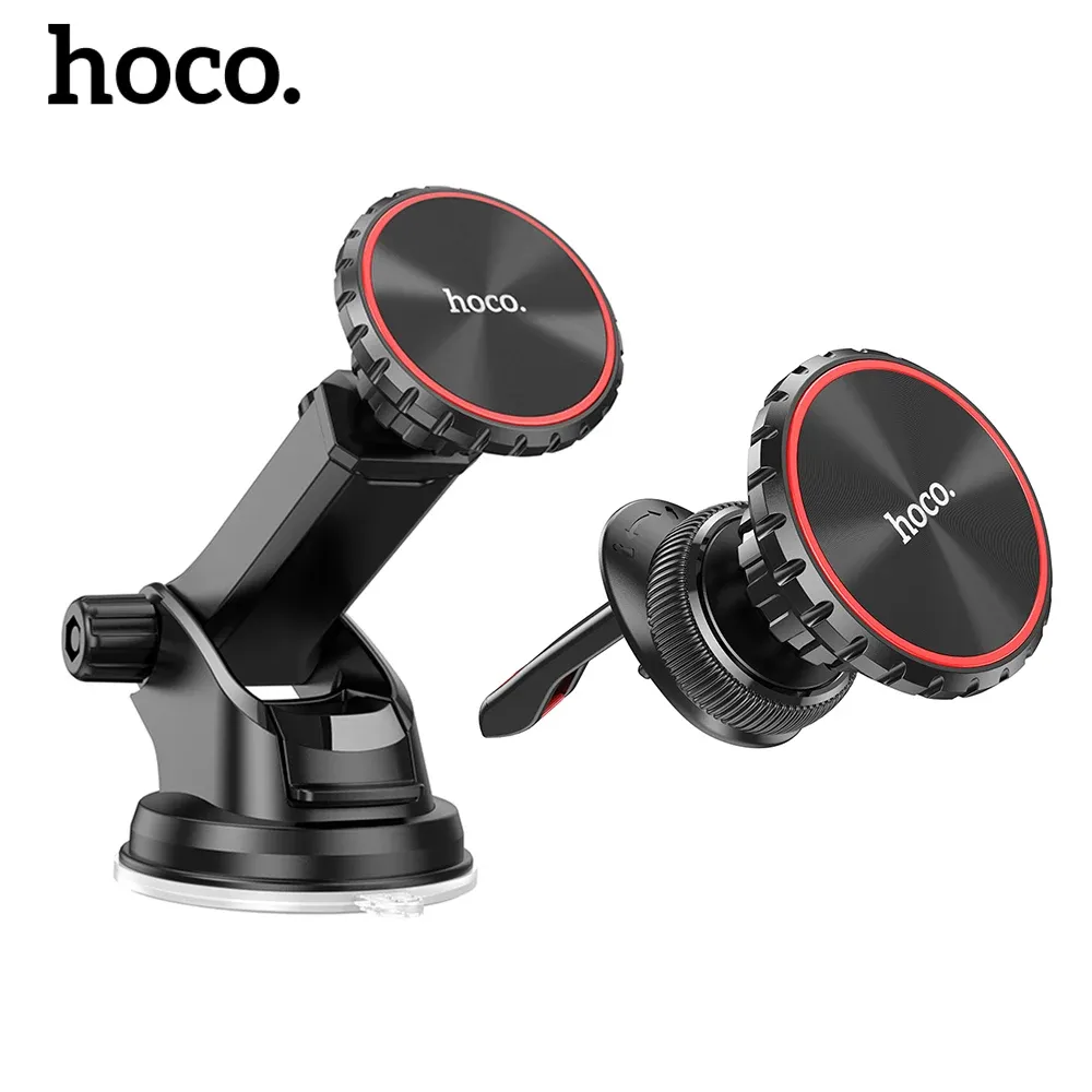 Stands Hoco Magnetic Air Vent Phone Holder i bilen för iPhone 13 12 11 Magnetmonterad suckerbil Mobiltelefonstativ för Xiaomi Samsung