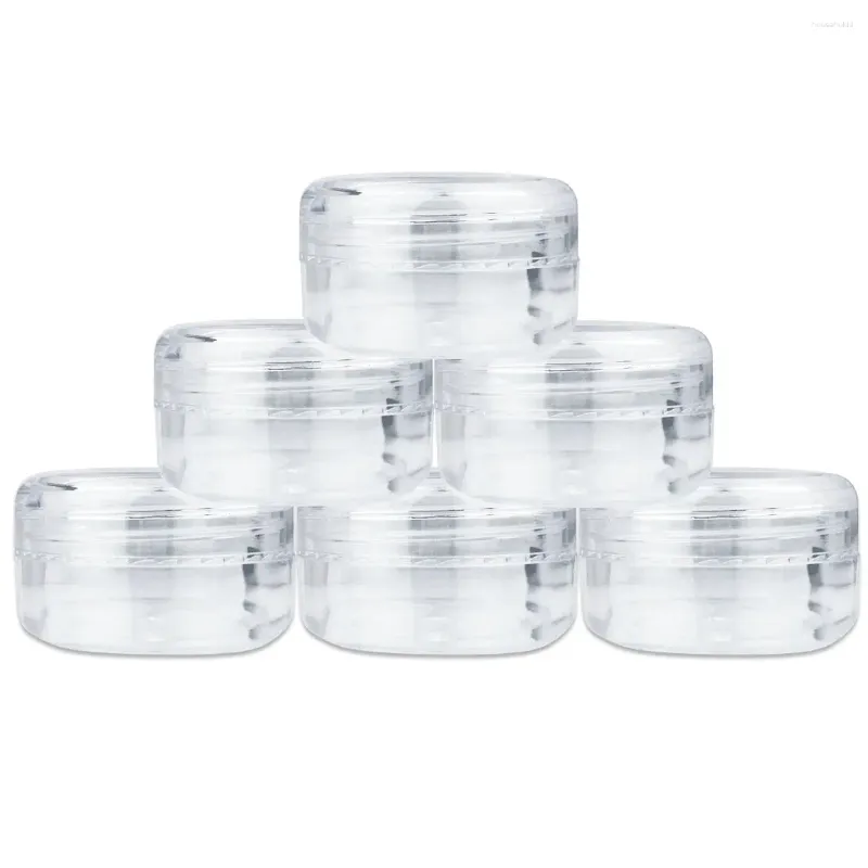 Storage Bottles 5pcs 2g 3g 5g 10g 15g 20g Portable Plastic Cosmetic Jars Empty Clear Eyeshadow Makeup Cream Container Pots