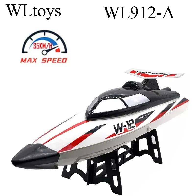 アクセサリーWLTOYS RCスピードボートWL912A漁船2.4GHz 35km/H Capsize Protection RC 390プールおよびレイクおもちゃの子供ギフト用のモーターボート