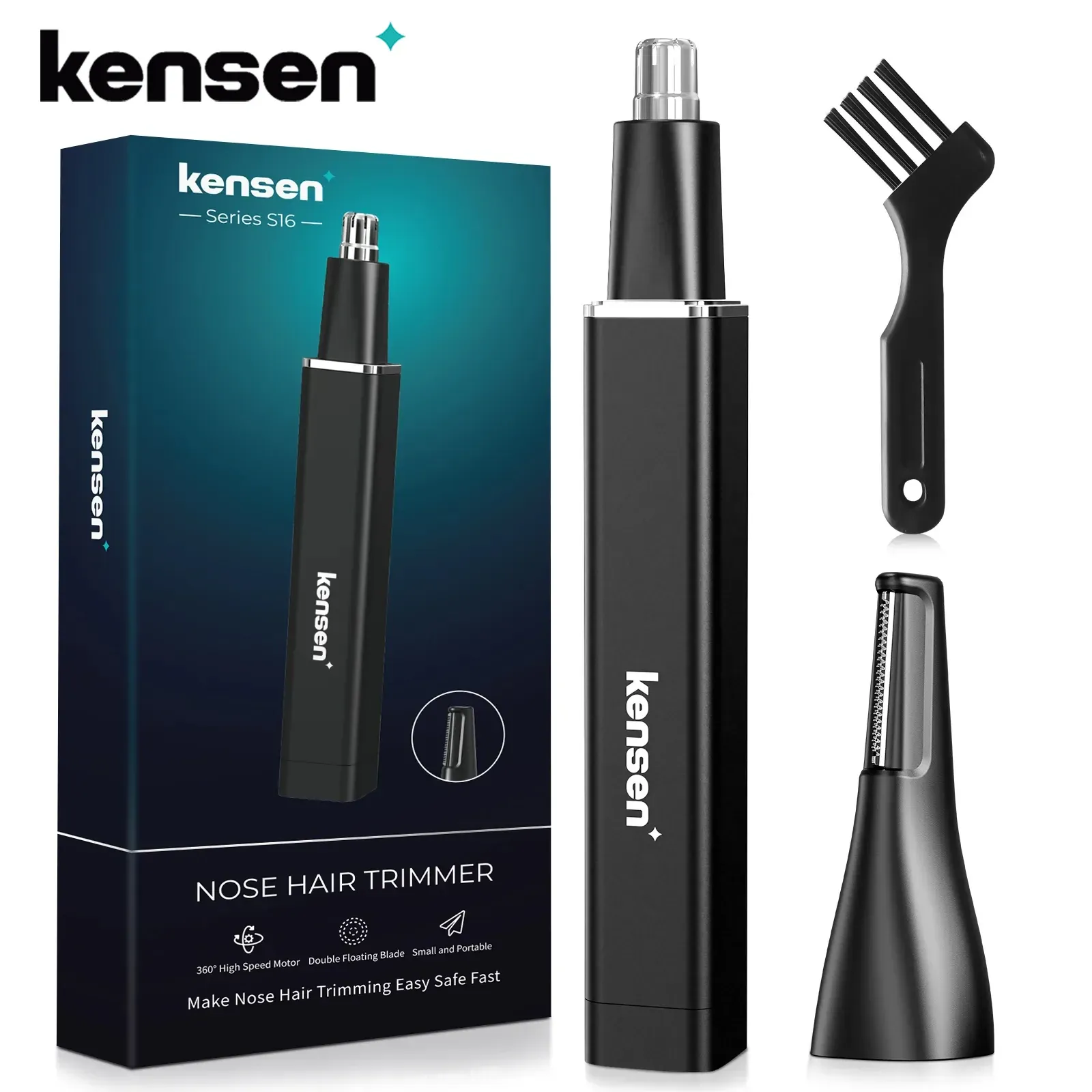 Trimmer Kensen 2 in 1 elektrische Nase Haar Trimmer für Männer Frauen Ohrbrauen Augenbrauen Rasierer Rasierer Nase Haar Clipper Remover Epilator Kit Kit