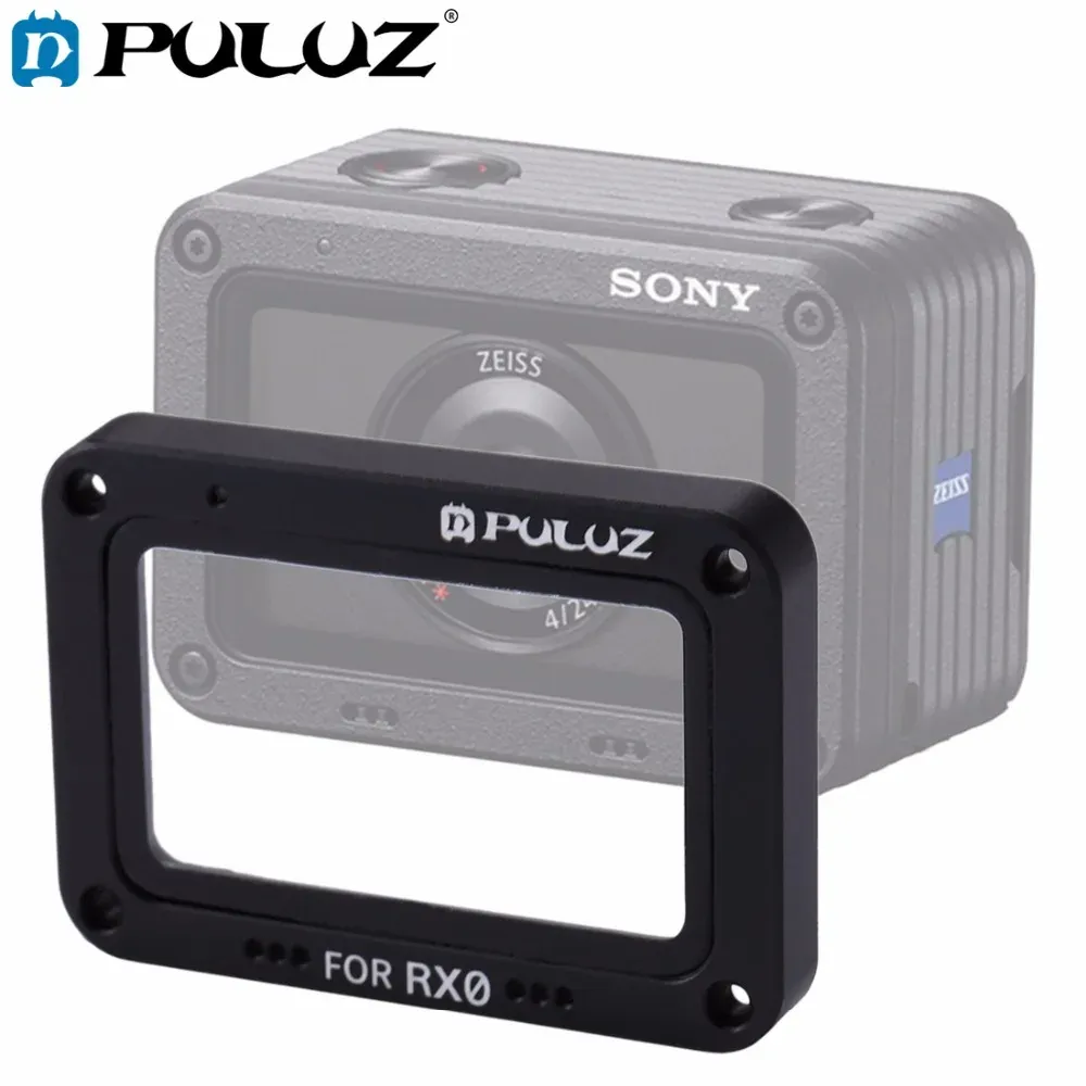 Kameras -Puluz für Sony Rx0 /Rx0 II Aluminiumlegierung Flamme+Temperierte Glaslinsen Beschützer und Schraubendreher für Sony Rx0 -Zubehör