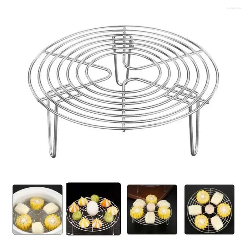 Dubbele ketels 304 roestvrijstalen stoombootrek rek zware ronde rond duurzame pot pan snelkokkoker trivet keuken accessoires