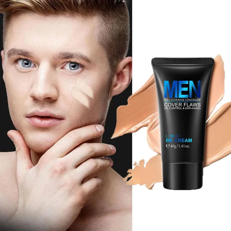 Creams Men'S BB Cream Whitening Oilcontrol Concealer Freckle Removing Brighten Skin Easy to Wear Makeup Cosmetic Facial Liquid