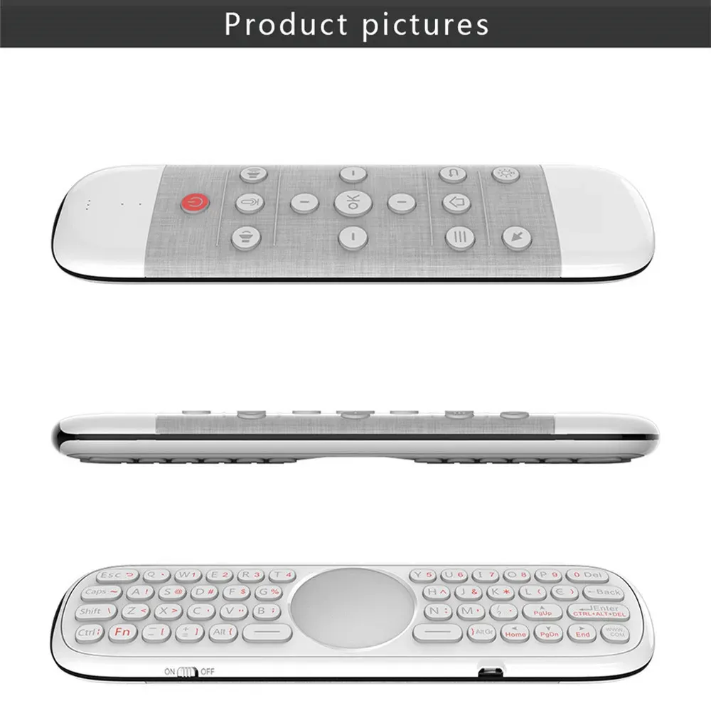 MICE Voice Remote Control 2.4G draadloos mini -achtergrondverlichting Toetsenbord met IR Learning Air Mouse voor Gyros Google Assistant