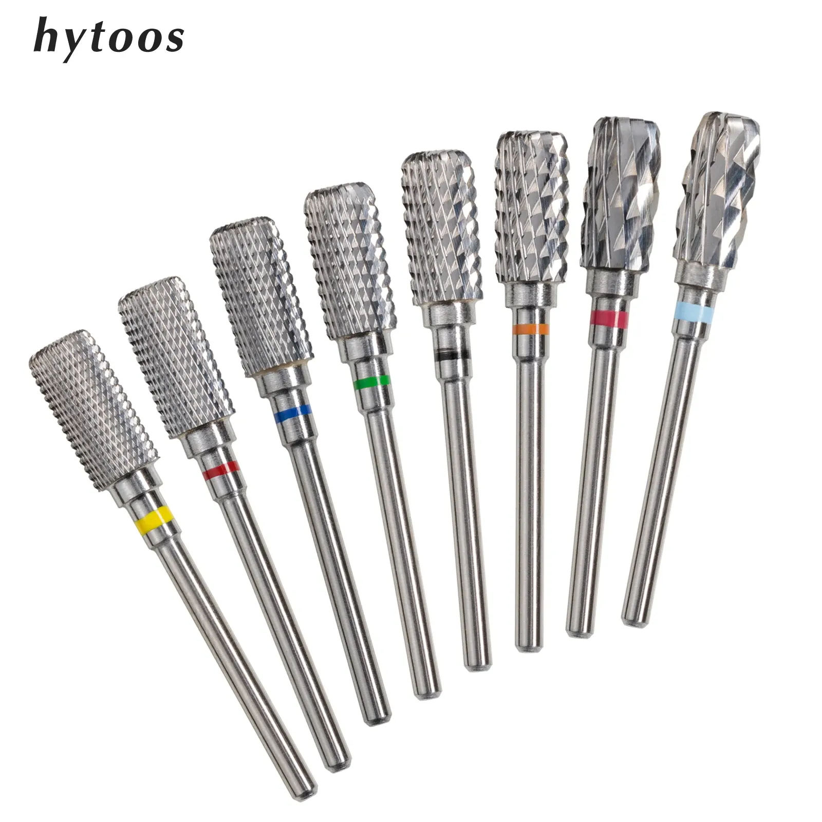 Bits Hytoos Safety Nail Drill Bits 13 mm Barrel Proof Proof D4S Drive de foret en carbure en carbure pour les ongles