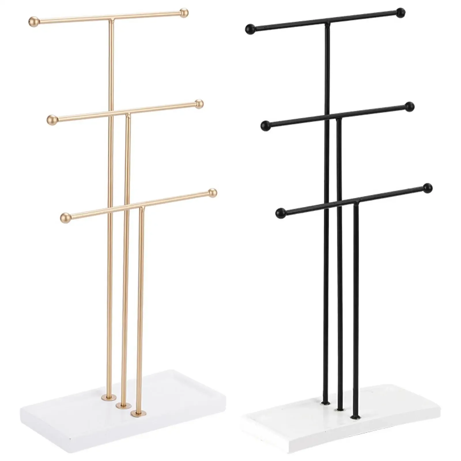 STARDS 3 LAYER SIERAY TOWER STAND Display Holder Ketting Ketting Hangende desktopketens T Bar Bracelet Rack Home Organisatie