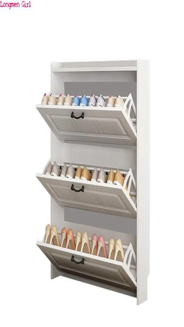 Clothing Wardrobe Storage Shoe Cabinets Household Door Ultrathin 17cm Organizer Modern Simplicity Shoerack Large Space Solid Wo3500282