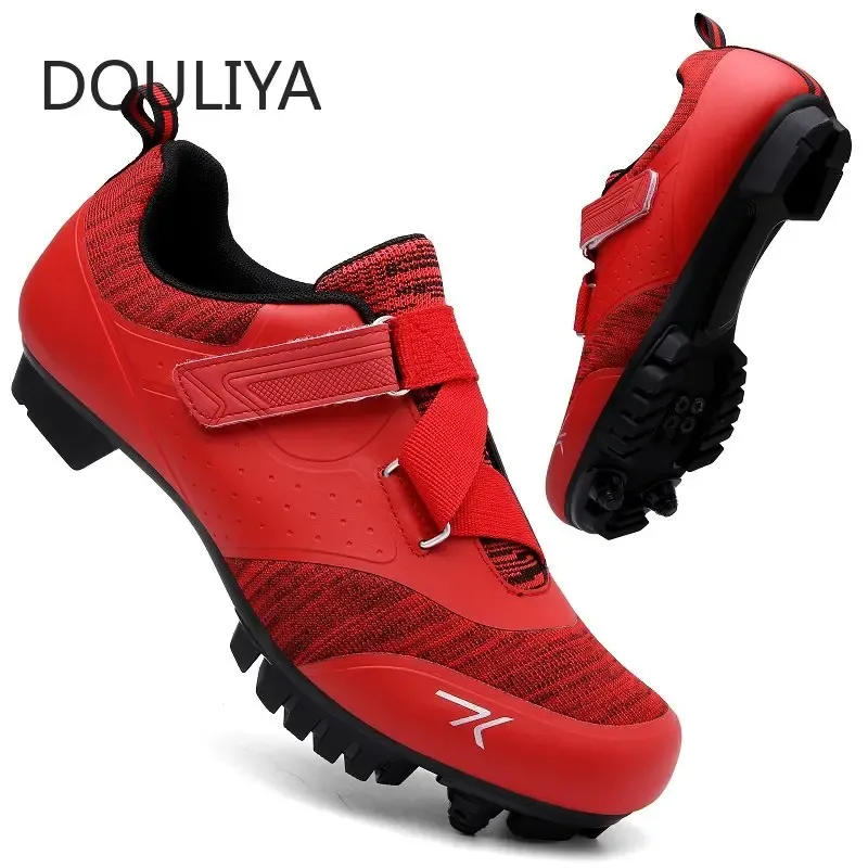 Footwear DOULIYA Mountain Bike Shoes Cycling MTB Sneakers Breathable Men Road Racing Women Bicycle Spd Speed Flat Cleat Footwear Biking