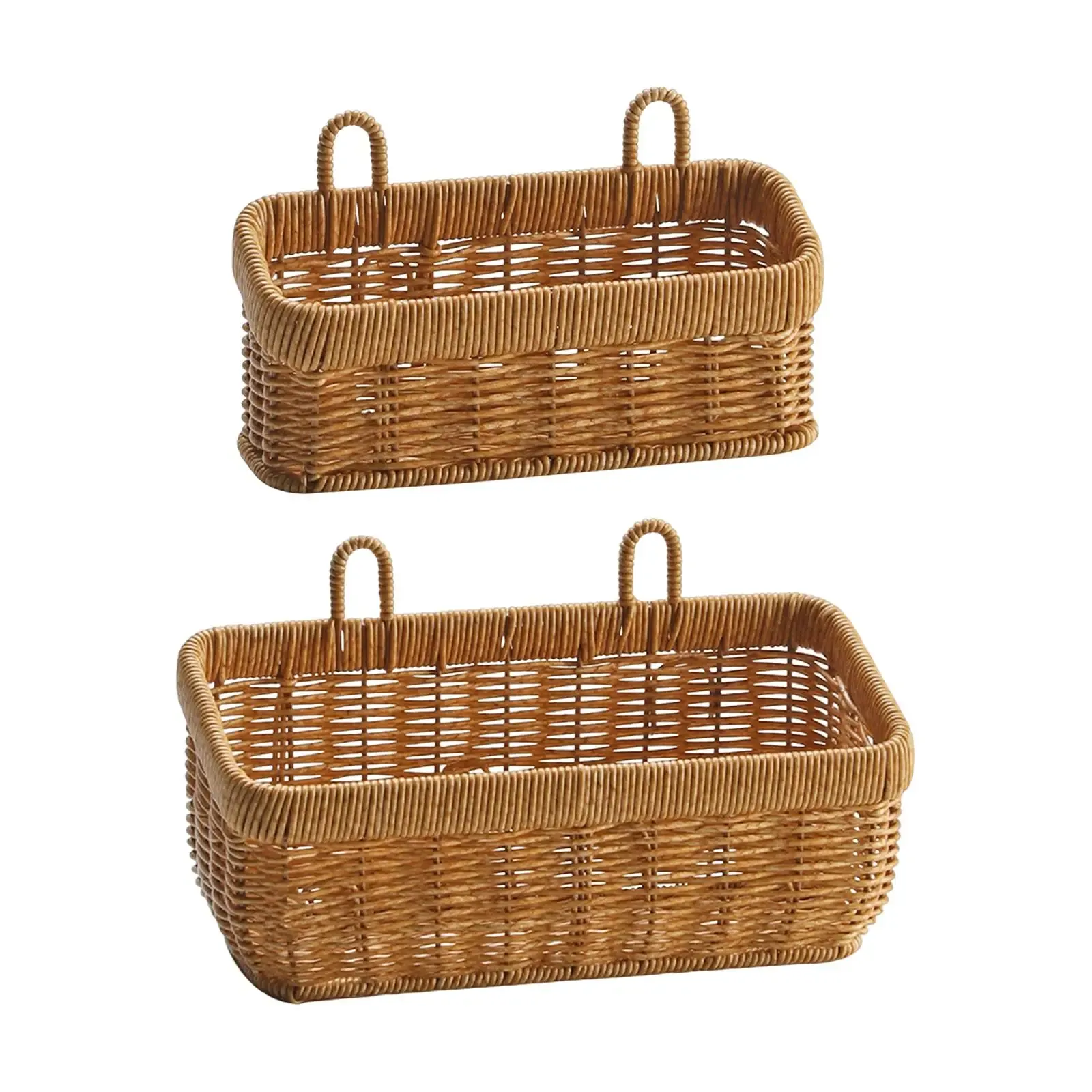 Baskets Wall Hanging Weaving Storage Baskets with Handle Decorative Kitchen Storage Basket for Farmhouse Garden Flower Pot Living Room